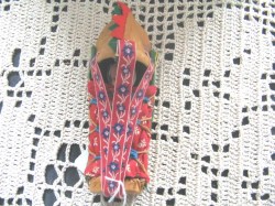 7'' RAWHIDE DOLL BABY LACED CRADLE, 1983 LAPLAND ORIGINAL